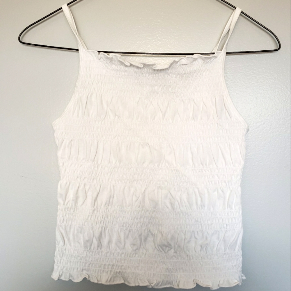 ▫️YOUTH Girls White Rouched Tank Top▫️